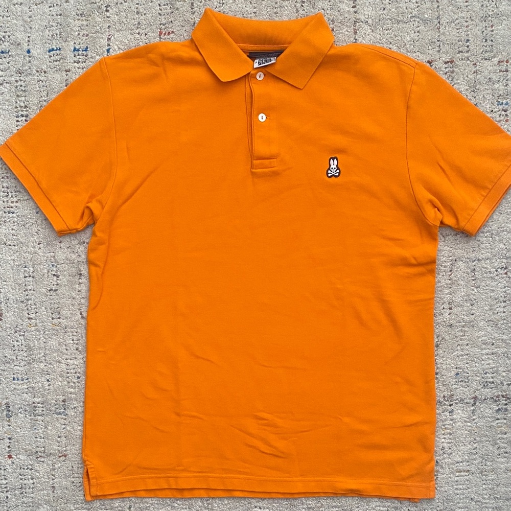 Psycho Bunny Bright Orange Polo Shirt size M or 5